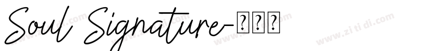 Soul Signature字体转换